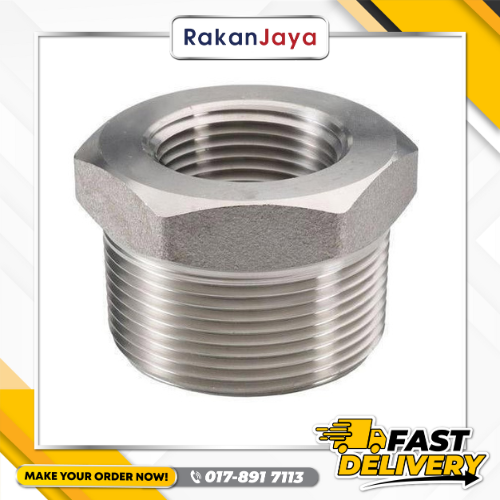 SS304 (STAINLESS STEEL) BSPT FITTING REDUCING BUSH