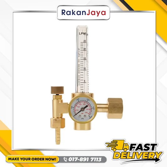 WELDRO 168-25FL CO2 REGULATOR WITH FLOWMETER