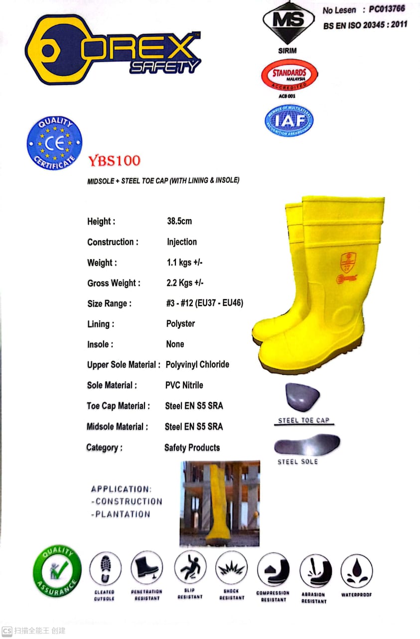 OREX SAFETY RAIN BOOTS