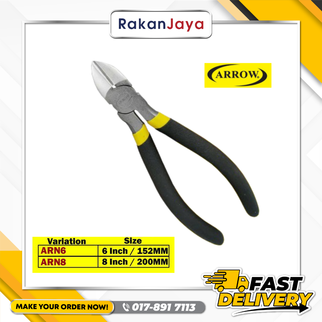 ARROW DIAGONAL CUTTING PLIER (BLACK HANDLE)