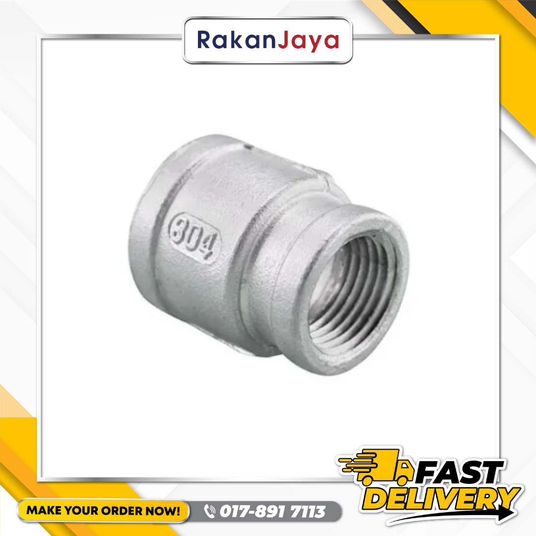 SS304 (STAINLESS STEEL) BSPT FITTING REDUCING SOCKET