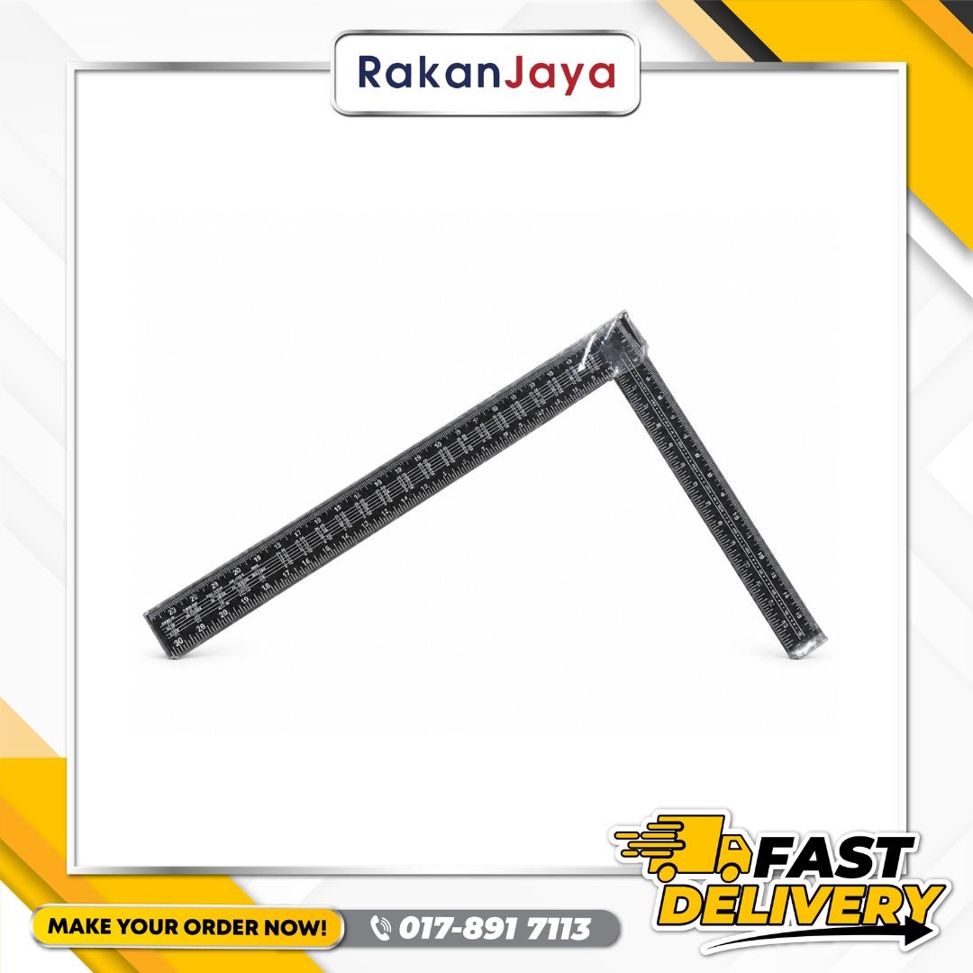 AEROFORCE 16"X24" BLACK PRESS STEEL ANGLE RULER (L-SQUARE)