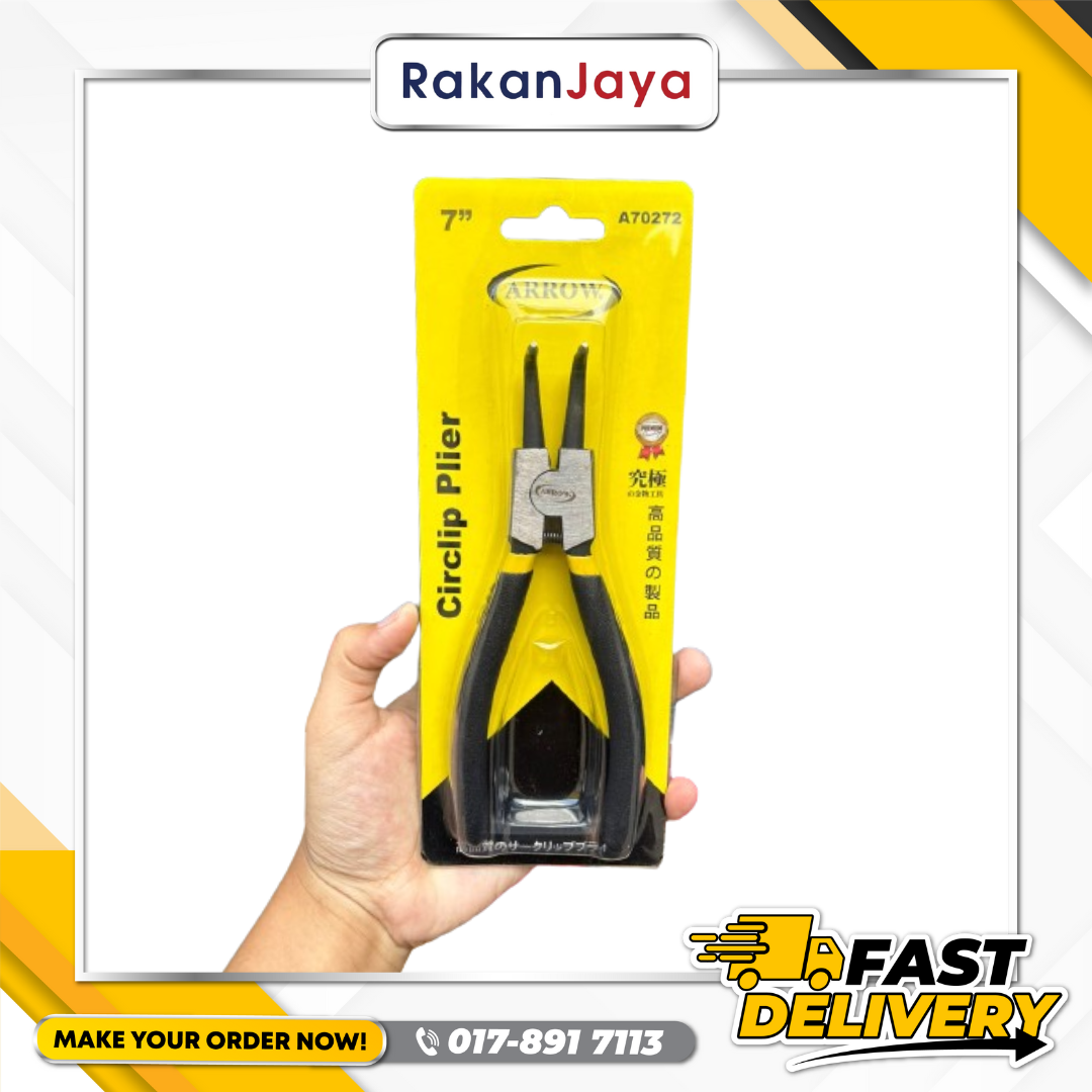 ARROW BENT EXT CIRCLIP PLIER 7" (A70272)