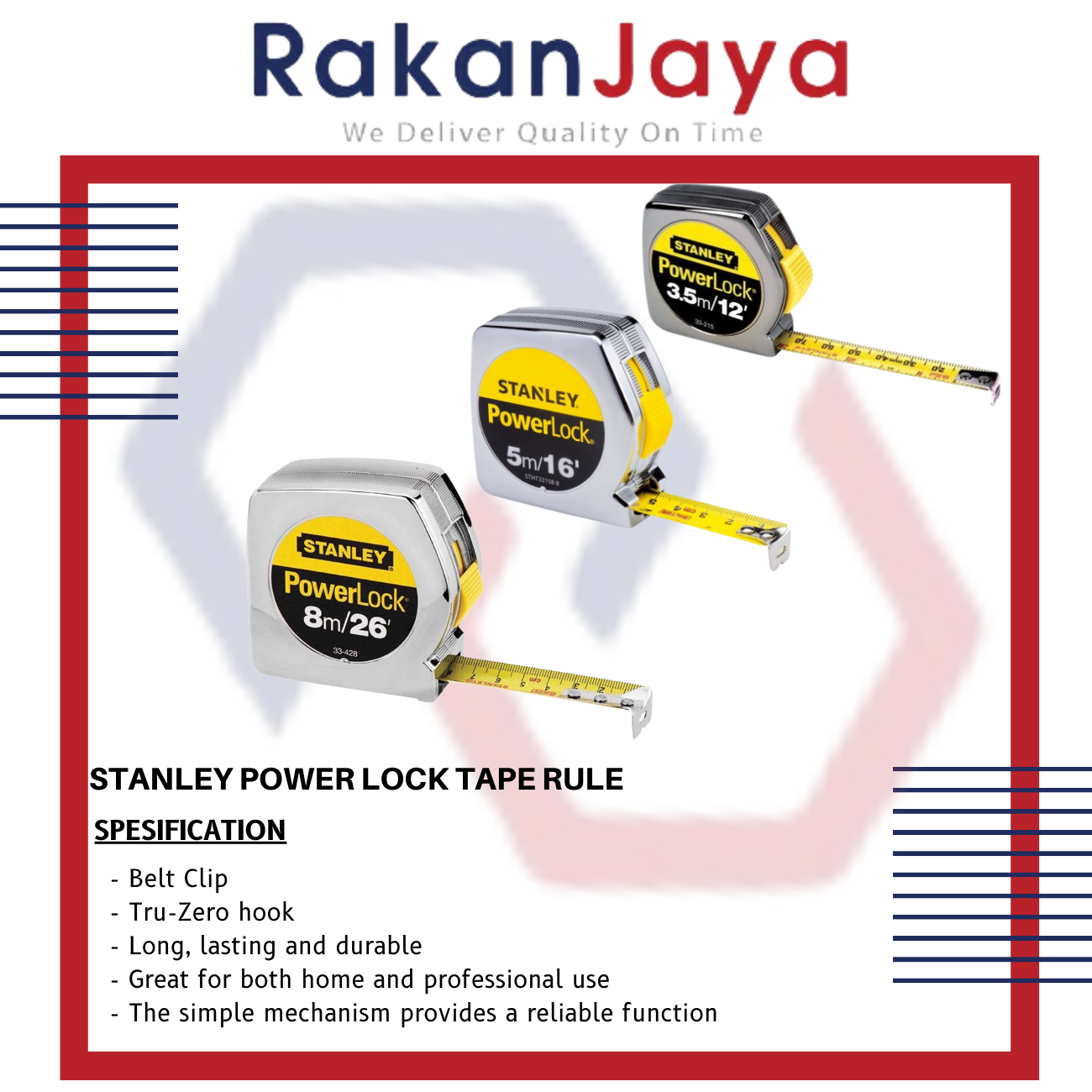 STANLEY POWER LOCK TAPE RULE