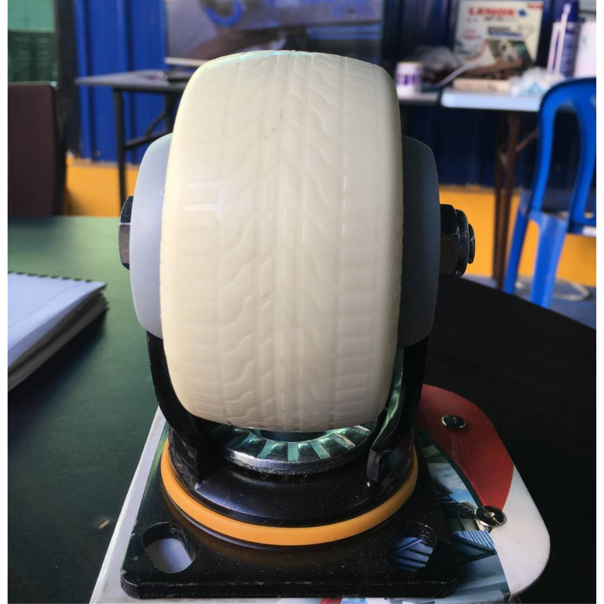 BANGFA ROLLER HEAVY DUTY SWIVEL TOP PLATE CASTOR C/W NYLON WHEEL