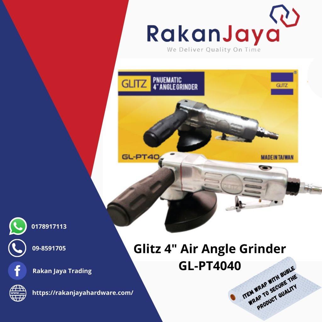 GLITZ GL-PT4040 4" AIR ANGLE GRINDER