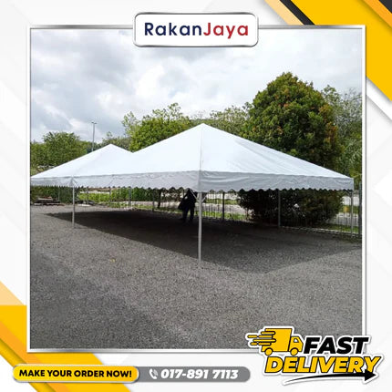 HEXAGON HEAVY DUTY CANOPY / FOLDING CANOPY 6M X 6M (20FT X 20FT) (WHITE)