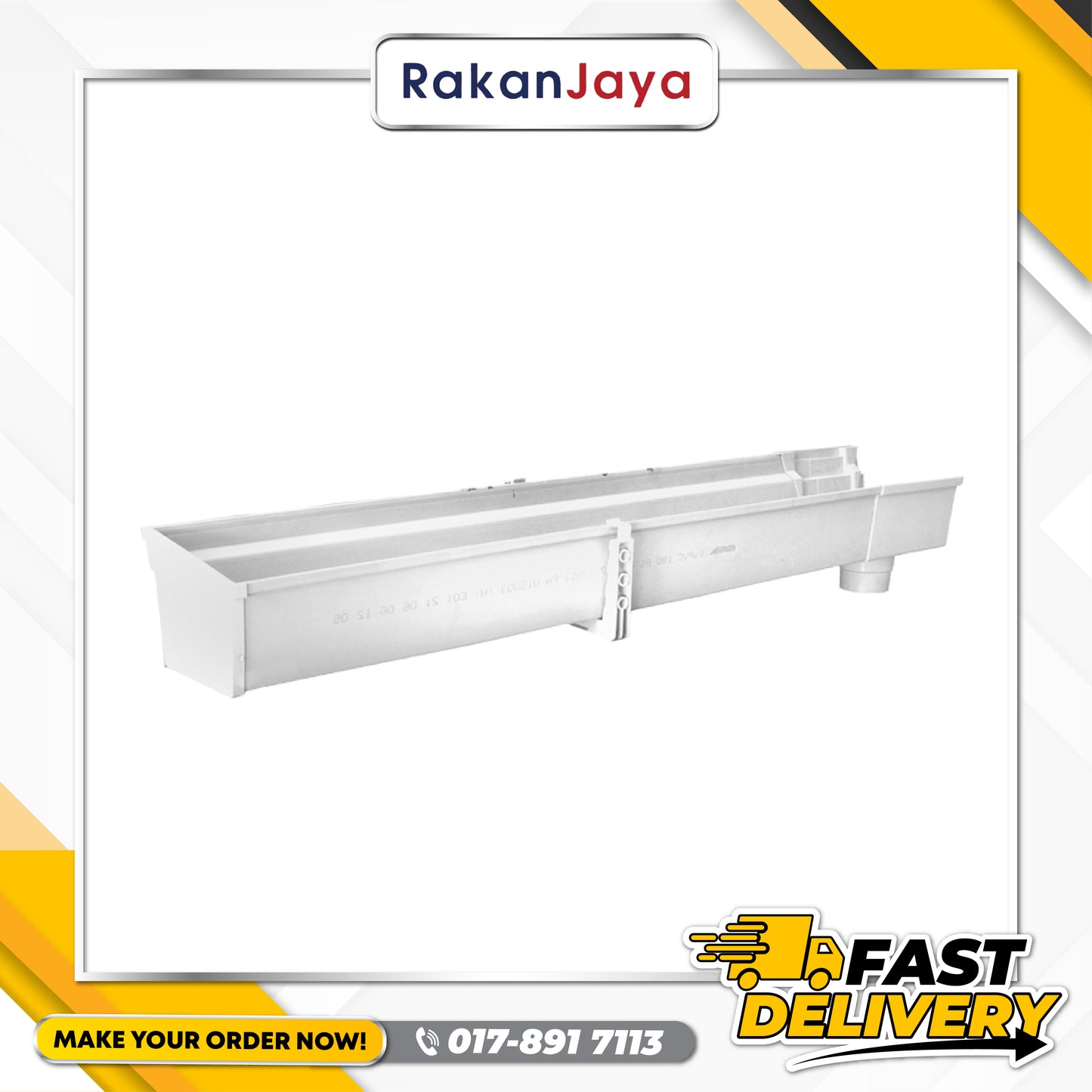 PVC RAIN GUTTER (5.8 MTR)