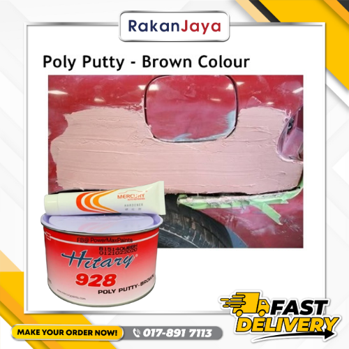 HITARY 928 POLY PUTTY C/W HARDENER - BROWN 1 KG