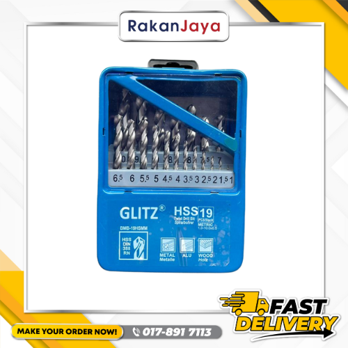GLITZ HSS M2 DRILL BITS SET (MM)