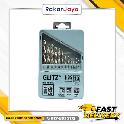 GLITZ HSS M2 DRILL BITS SET (MM)