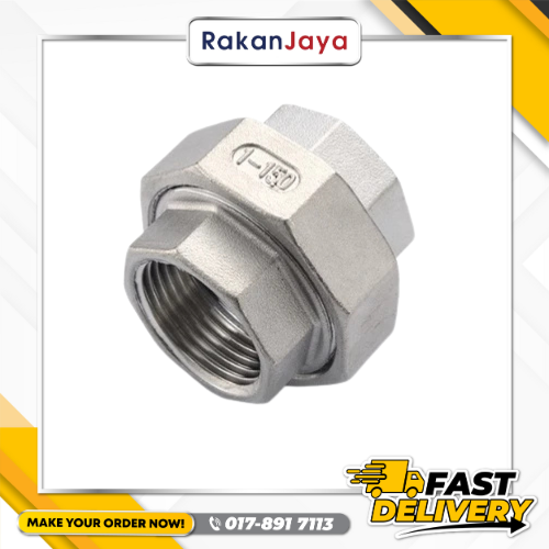 SS304 (STAINLESS STEEL) BSPT FITTING UNION