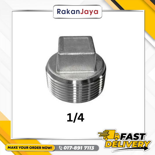SS304 (STAINLESS STEEL) BSPT FITTING PLUG