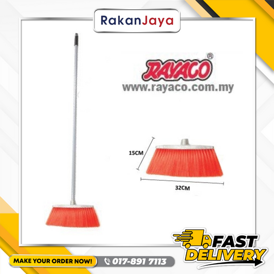RAYACO SOFT BROOM C/W 4' COLOUR HANDLE (2026)