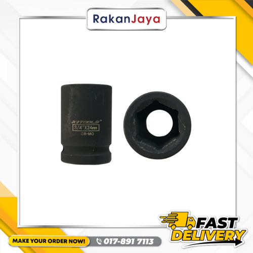 KI TOOLS IMPACT SOCKET 6PT (3/4" DRIVE STANDARD)