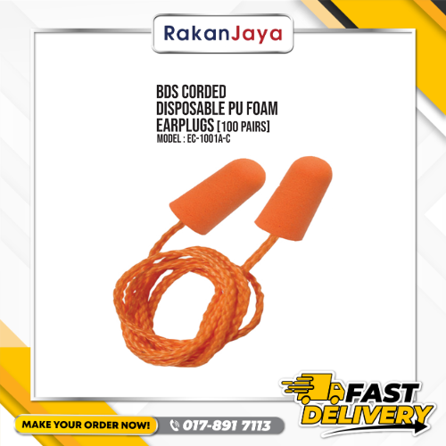 BDS CORDED DISPOABLE FOAM EAR PLUG