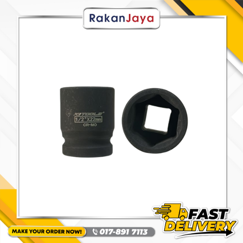 KI TOOLS IMPACT SOCKET 6PT (1/2" DRIVE STANDARD)