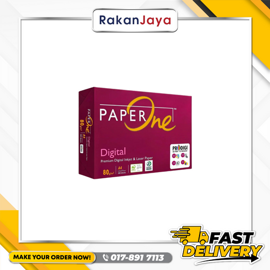 PAPERONE A4 COPIER PAPER (80 GSM) 500 SHEET - KERTAS A4 OFFICE PAPER