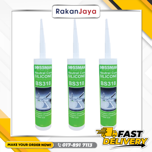 BOSSMAN NEUTRAL CURE SILICONE SEALANT 300G (BS318)