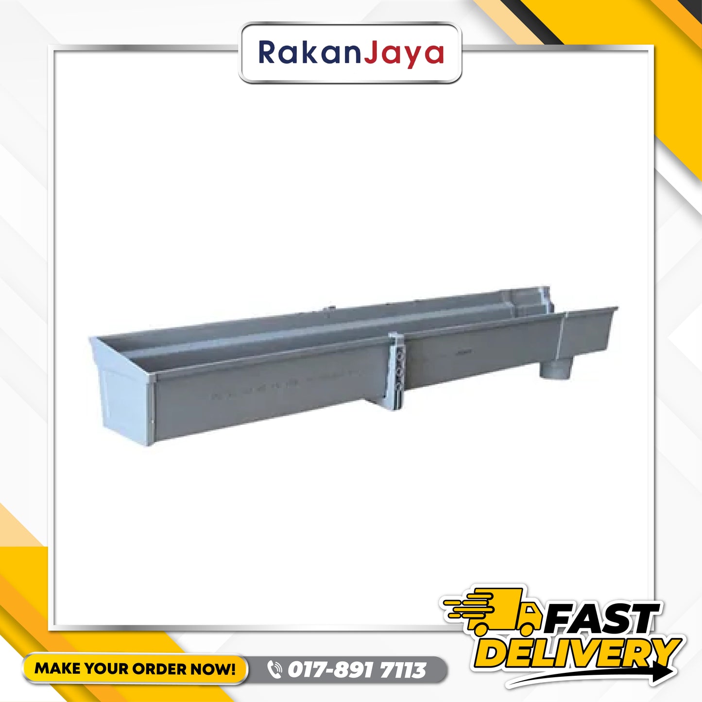 PVC RAIN GUTTER (5.8 MTR)