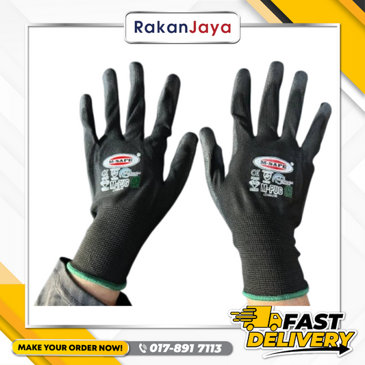 M-SAFE PU COATED PALM GLOVES (MODEL : M-PUG)