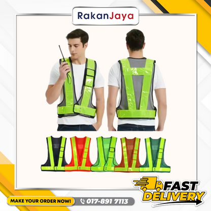M-SAFE SAFETY VEST V-SHAPE REFLECTIVE