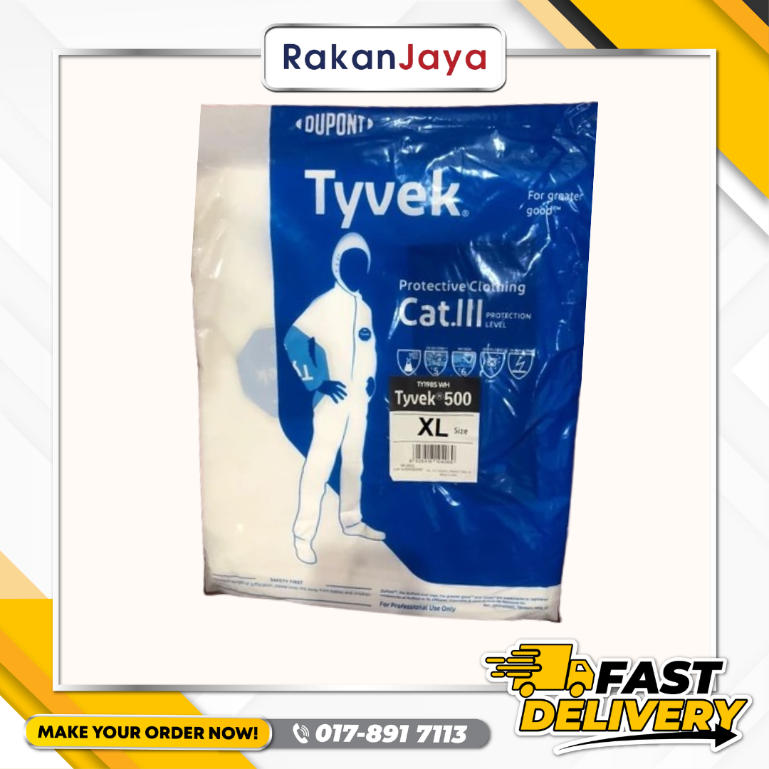 DUPONT TYVEX 500 WHITE XPERT COVERALL