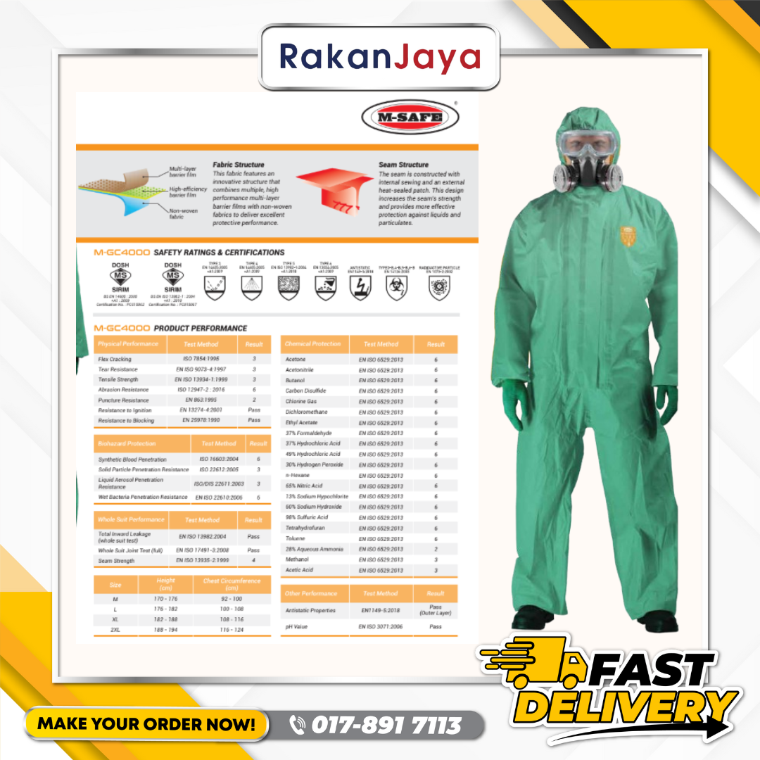 M-SAFE CHEMICAL PROTECTIVE CLOTHING