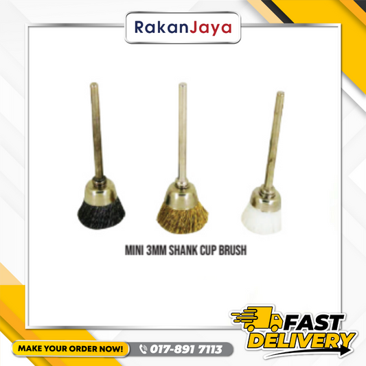 GLITZ MINI 3MM SHANK CUP BRUSH