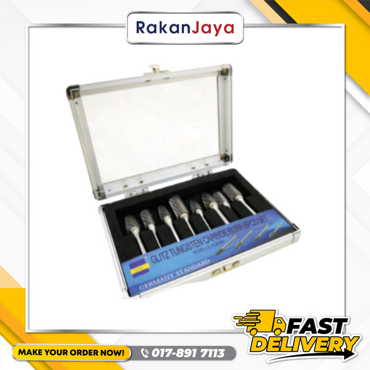 GLITZ TUNGSTEN CARBIDE BURR 8PCS / SET