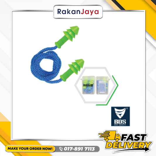 BDS CORDED SILICONE EARPLUG