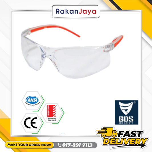 BDS HIGH VISIBILITY SAFETY GLASSES (SG-71058)