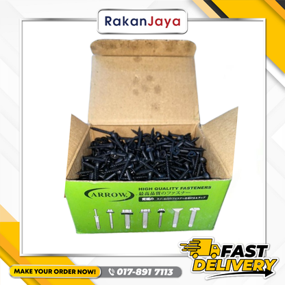 ARROW DRY WALL SCREW 800G (BLACK)