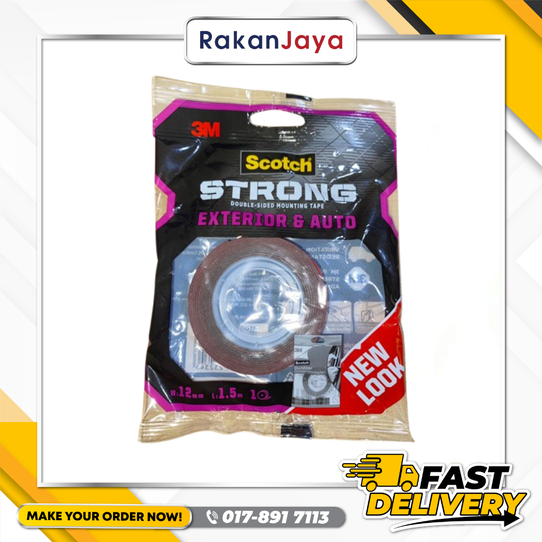 3M SCOTCH STRONG DOUBLE SIDE MOUNTING TAPE EXTERIOR & AUTO