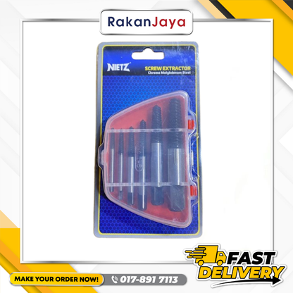 NIETZ 6PCS SCREW EXTRACTOR SET