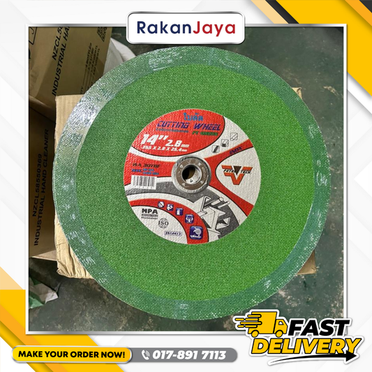 FUTURE TECH 14" (GREEN) CUTTING WHEEL 355 X 3.5MM