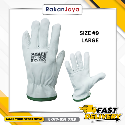 M-SAFE FULL GRAIN GOAT SKIN LEATHER GLOVES (MODEL : M10AG)