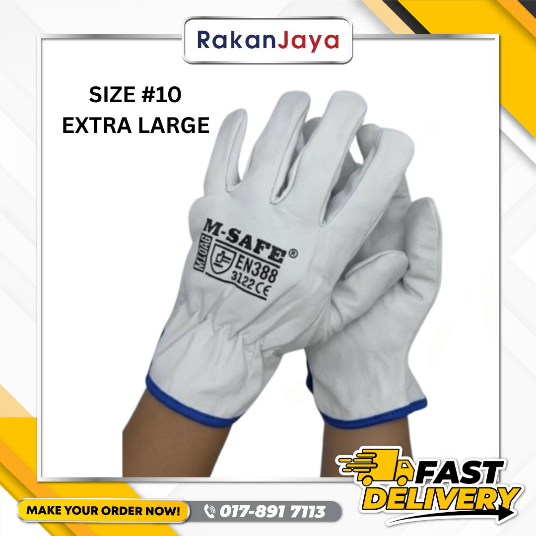 M-SAFE FULL GRAIN GOAT SKIN LEATHER GLOVES (MODEL : M10AG)
