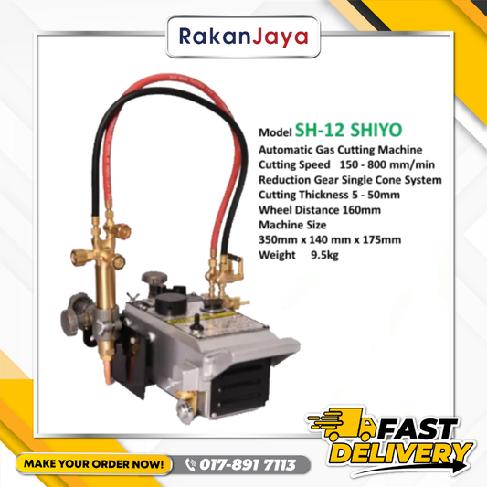 SHIYO PORTABLE AUTOMATIC GAS CUTTING MACHINE C/W 6FT TRACK 2PC (SH-12)