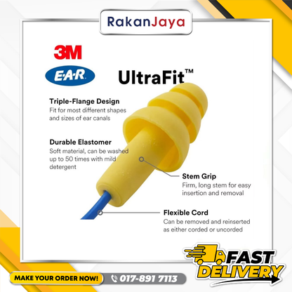 3M ULTRAFIT EARPLUGS (UF-01-000)
