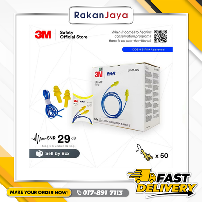 3M ULTRAFIT EARPLUGS (UF-01-000)