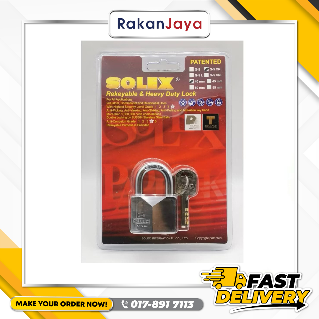 SOLEX KEY ALIKE SYSTEM PADLOCK 40MM