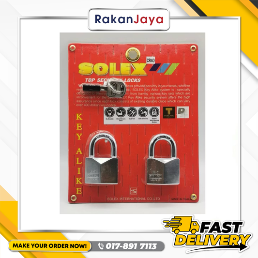 SOLEX KEY ALIKE SYSTEM PADLOCK 40MM