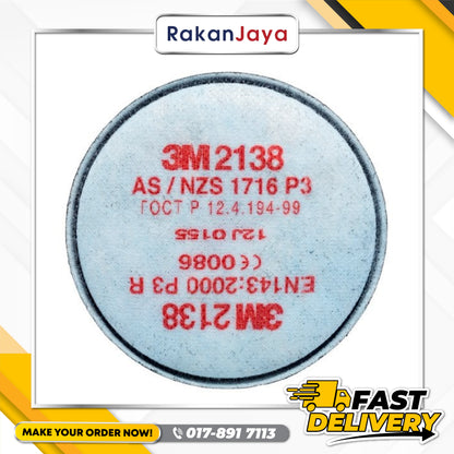 3M 2138 PARTICULATE FILTER WITH NUISANCE LEVEL ORGANIC VAPOR AND ACID GAS RELIEF