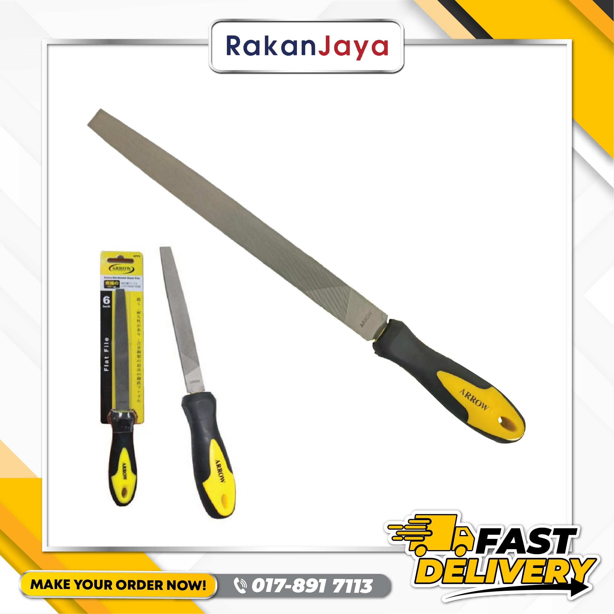 ARROW EXTRA HARDENED STEEL FLAT FILE 10