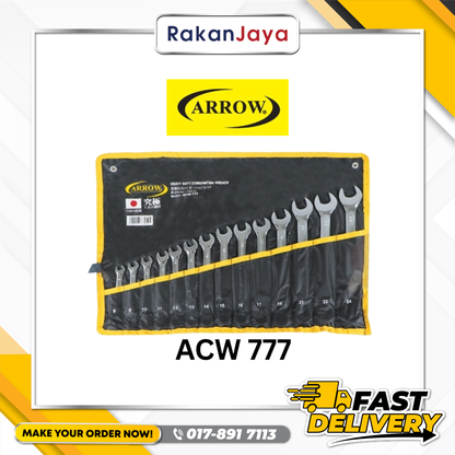 ARROW COMBINATION SPANNER SET 14PSC