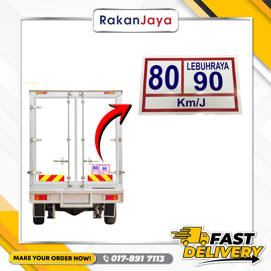 LORRY STICKER 80/90 Km/J SPEED LIMIT