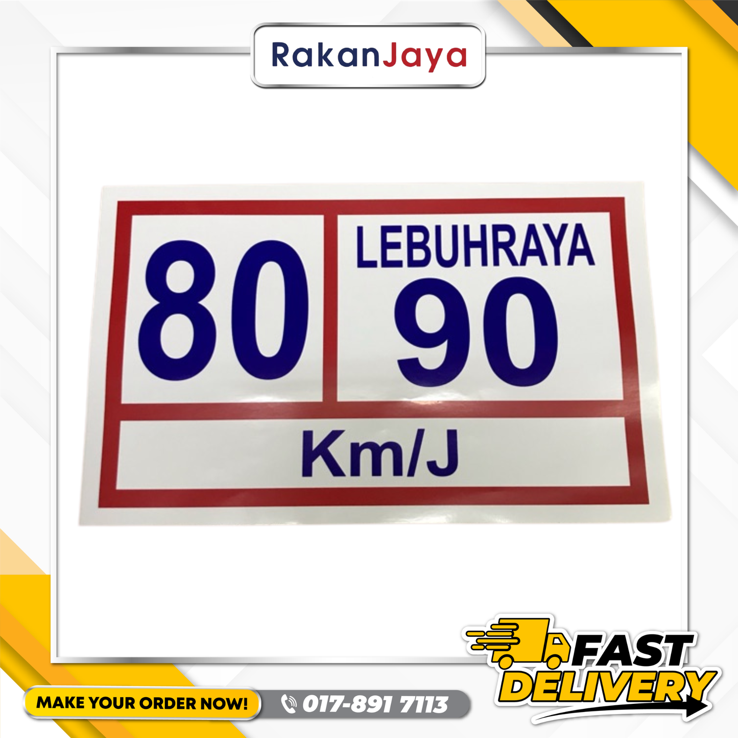 LORRY STICKER 80/90 Km/J SPEED LIMIT