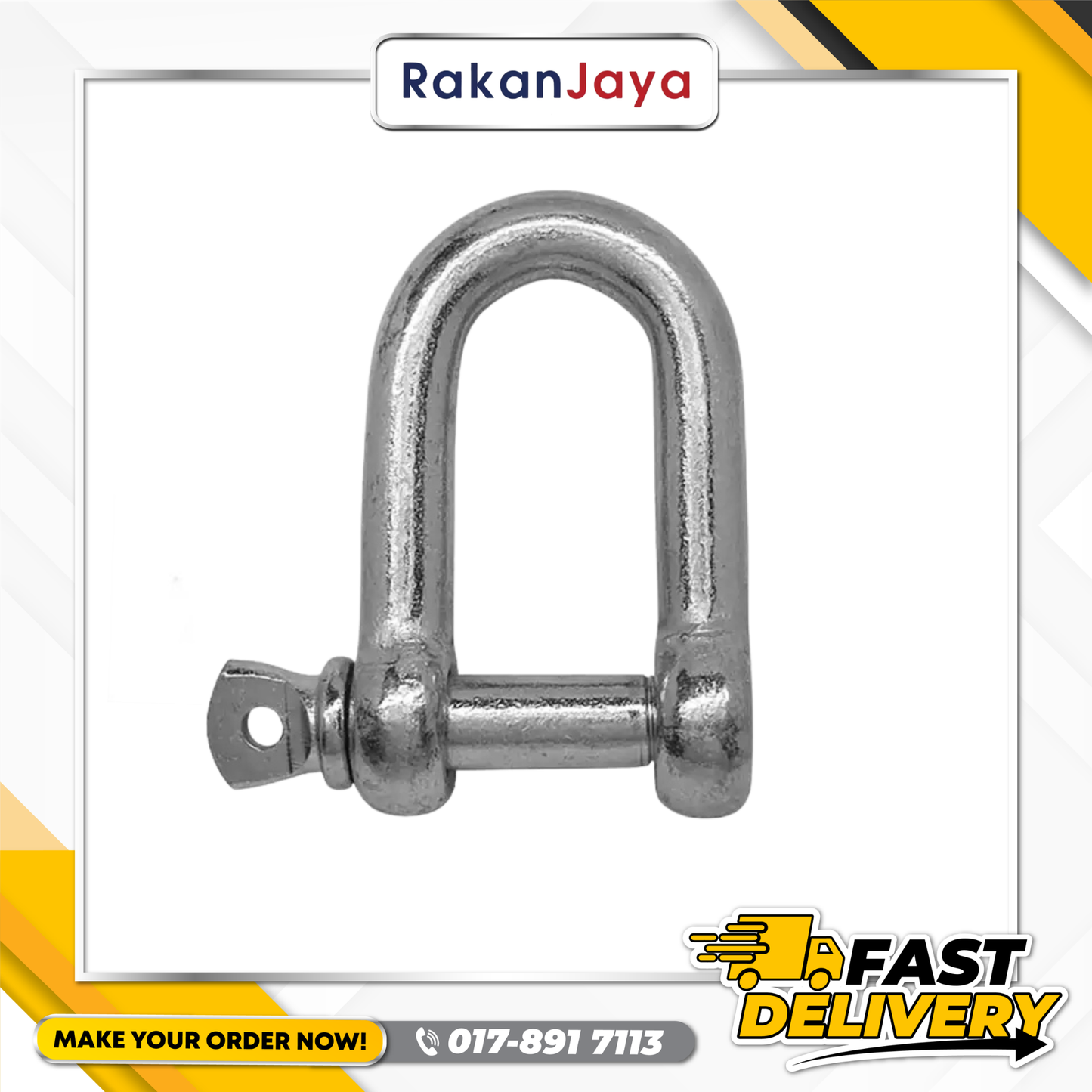 E. GALVANIZED MILD STEEL DEE SHACKLE