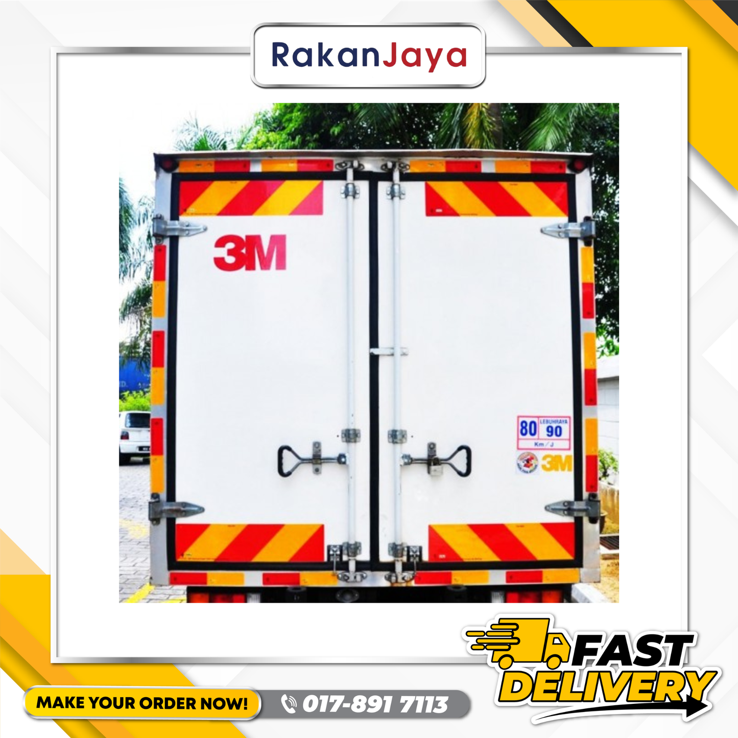3M LORRY REFLECTIVE STICKER  (60CM X 15CM)